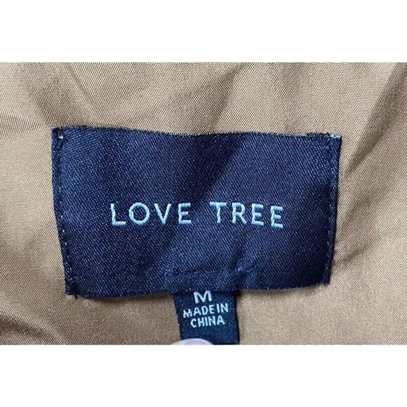 Love Tree Teddy Coat M Tan Brown Faux Fur Sherpa Jacket Boho Mob Wife Style - Picture 13 of 16